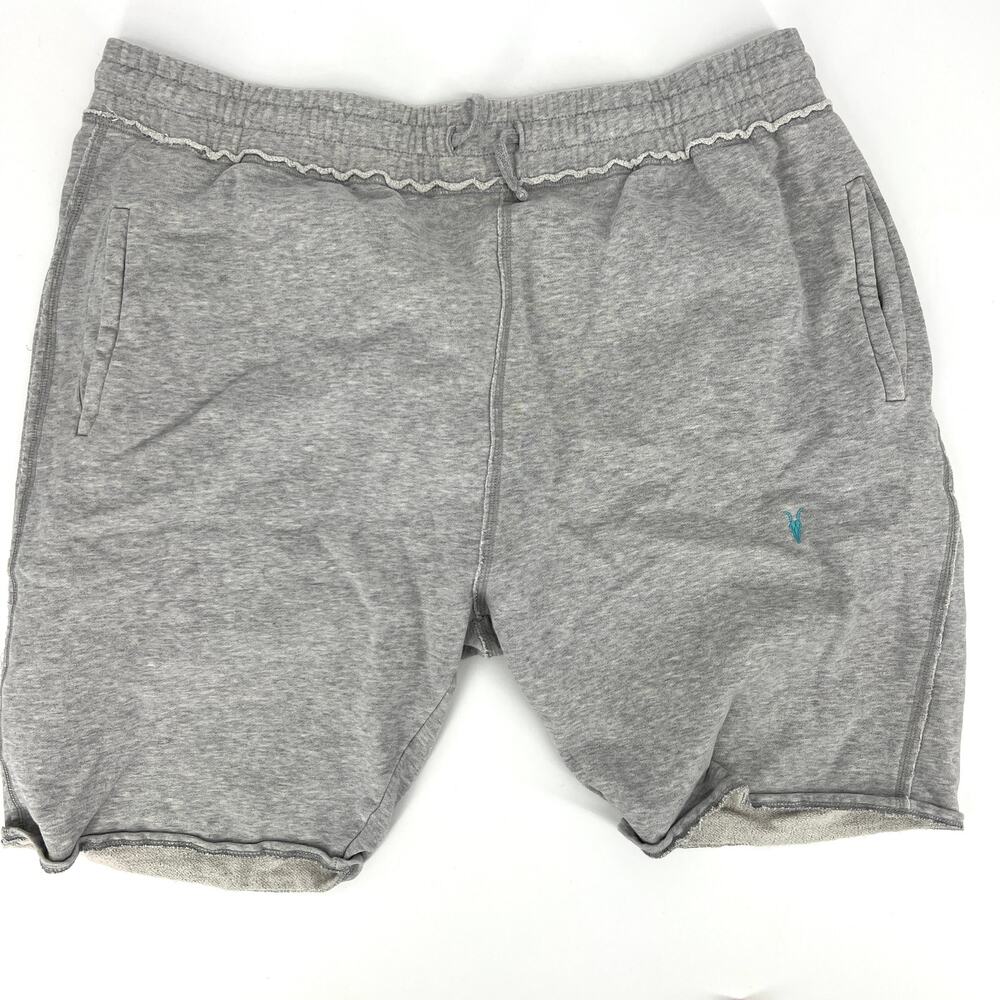 All Saints Allsaints Mens Gray Cotton Drawstring Shorts Size XXL